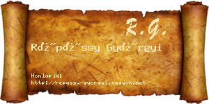 Répássy Györgyi névjegykártya